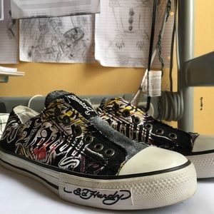 Ed Hardy slip on shoes